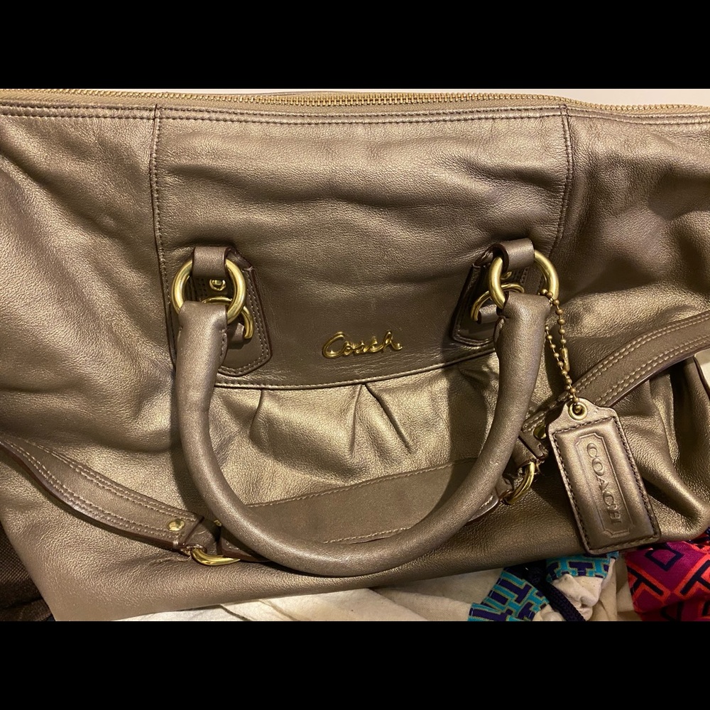 Coach Madison Sabrina Satchel olive color